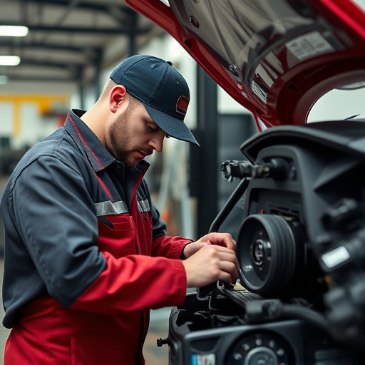 auto technician working