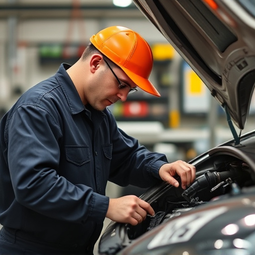auto technician working