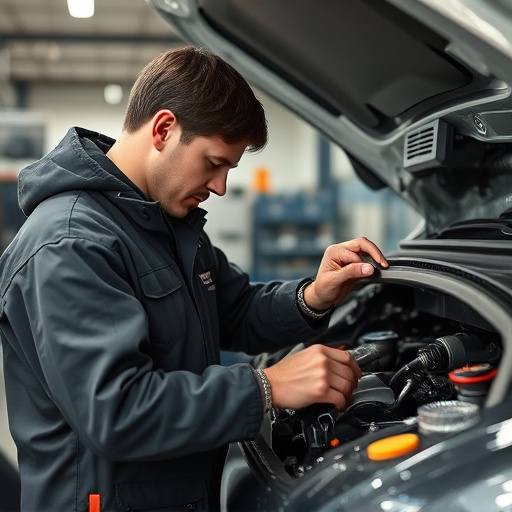 auto technician working