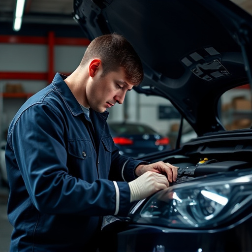 auto technician working