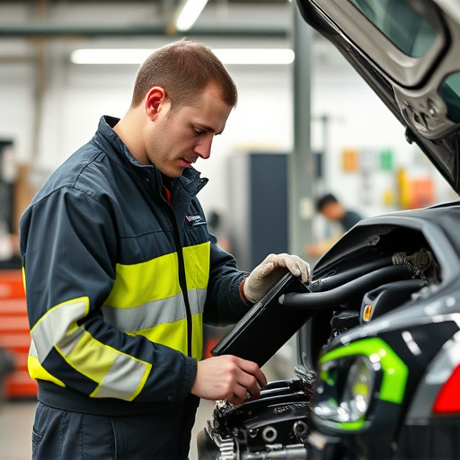 auto technician working