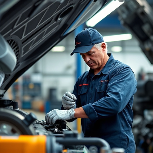 auto technician working
