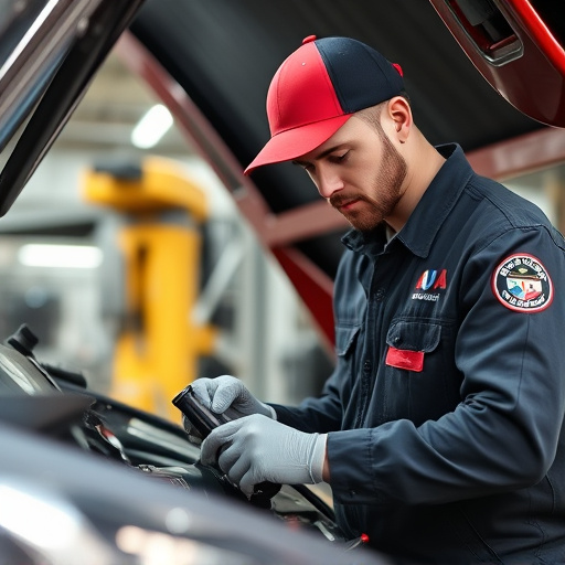 auto technician working