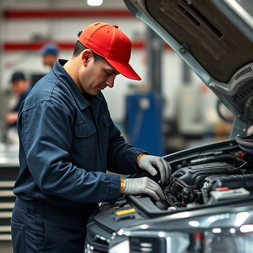 auto technician working