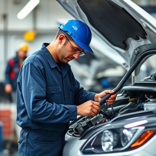 auto technician working