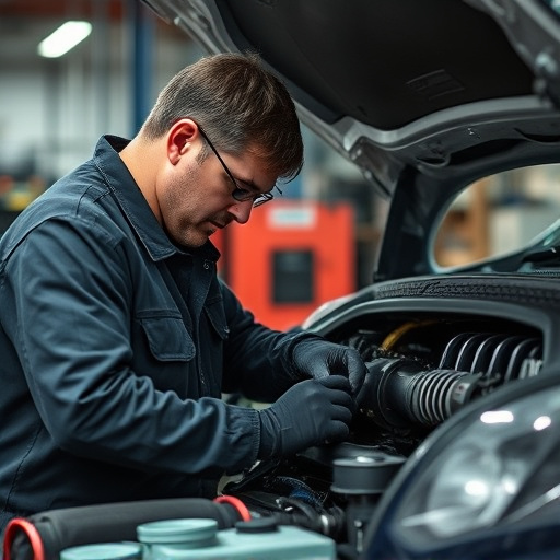 auto technician working