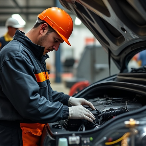 auto technician working
