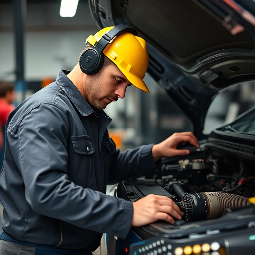 auto technician working