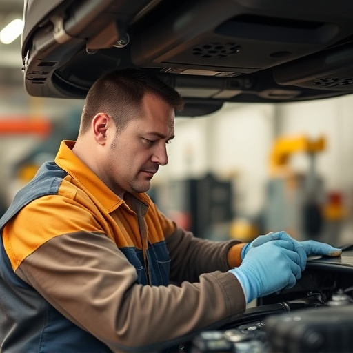 auto technician working