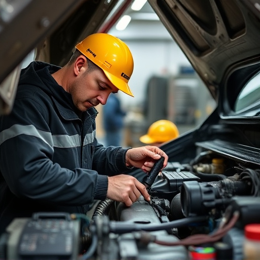auto technician working