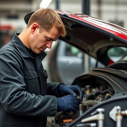 auto technician working