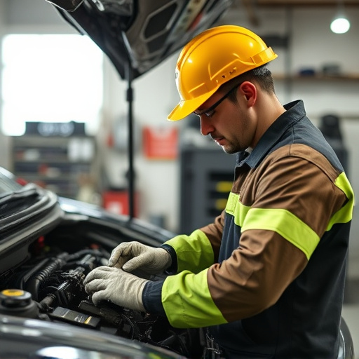 auto technician working