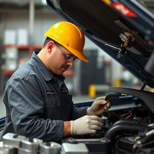 auto technician working