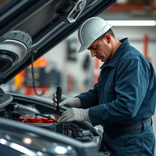 auto technician working