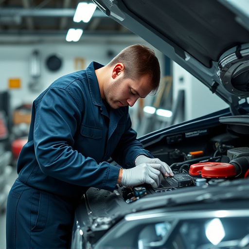 auto technician working