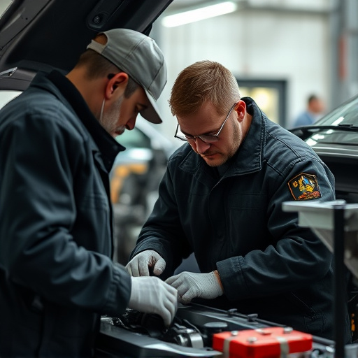 auto technician working