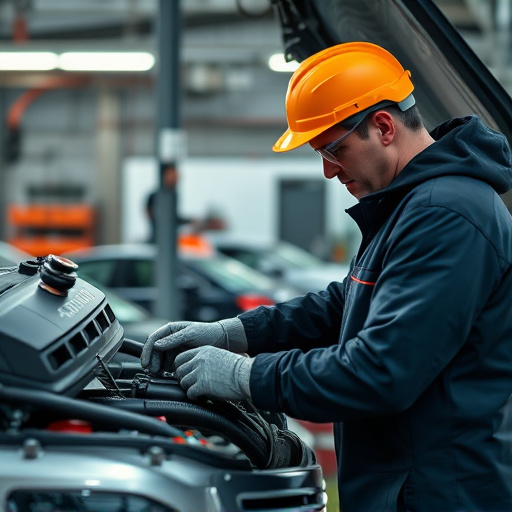 auto technician working