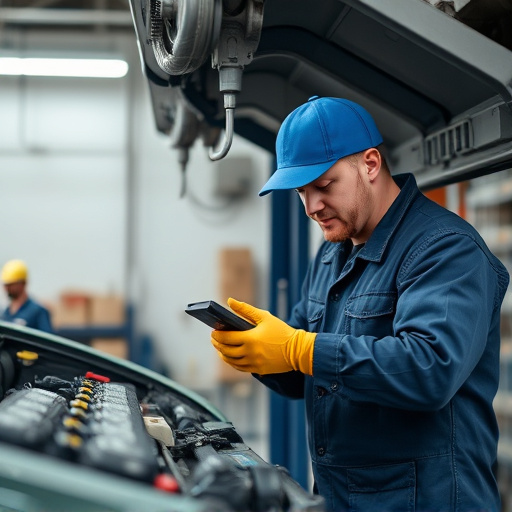 auto technician working