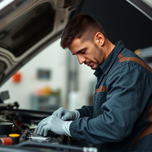 auto technician working