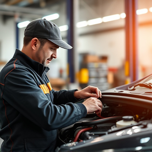 auto technician working