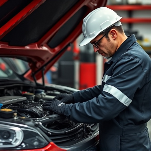 auto technician working