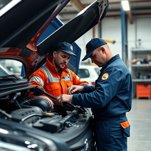 auto technician working