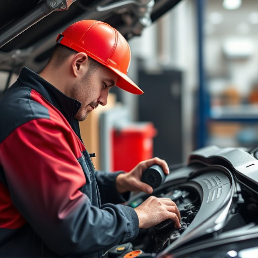 auto technician working