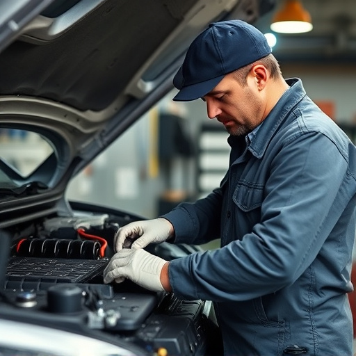 auto technician working