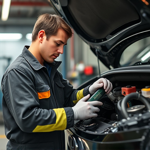 auto technician working
