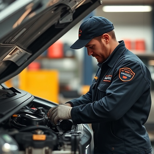 auto technician working