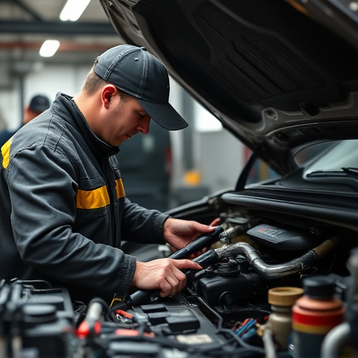auto technician working