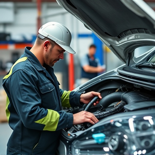 auto technician working