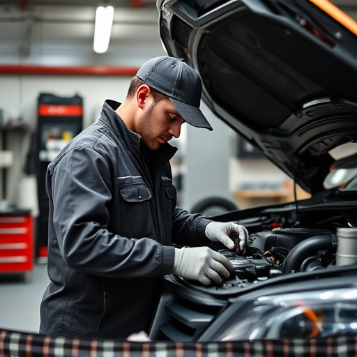 auto technician working