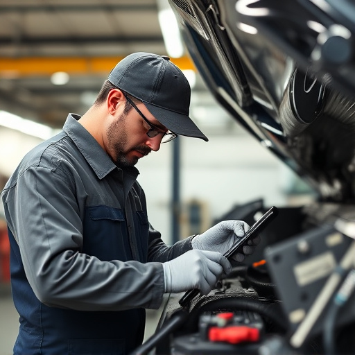 auto technician working