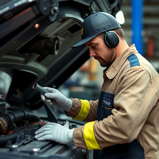 auto technician working