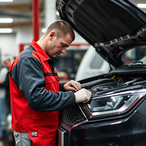 auto technician working