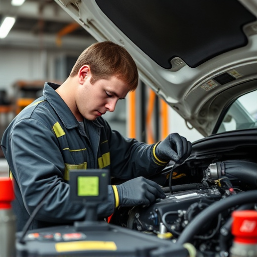 auto technician working