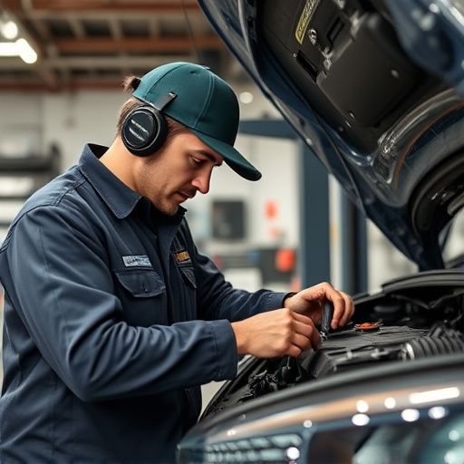 auto technician working