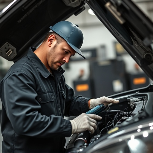 auto technician working