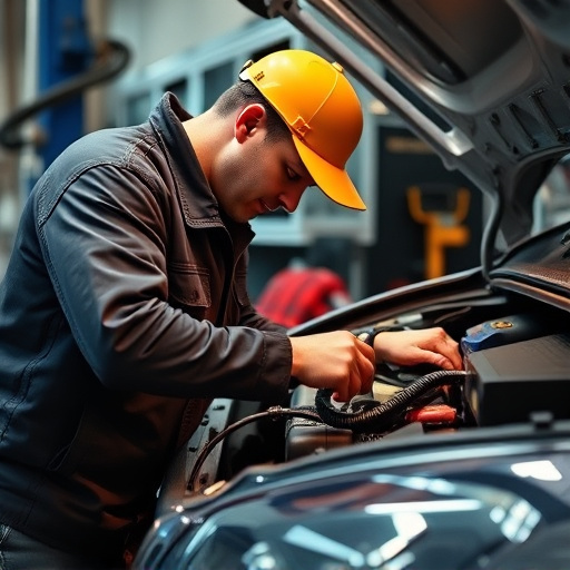 auto technician working