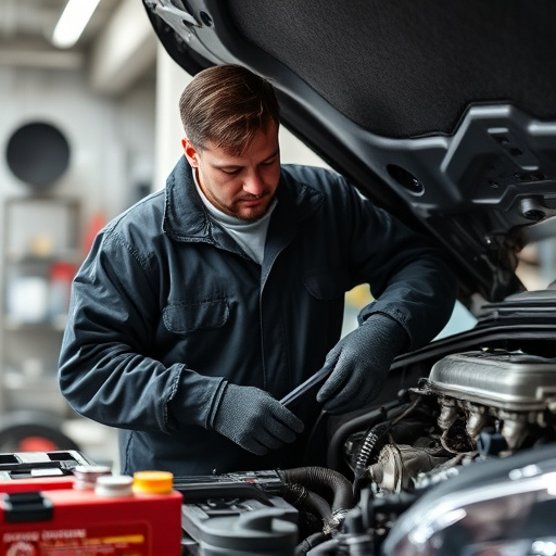 auto technician working