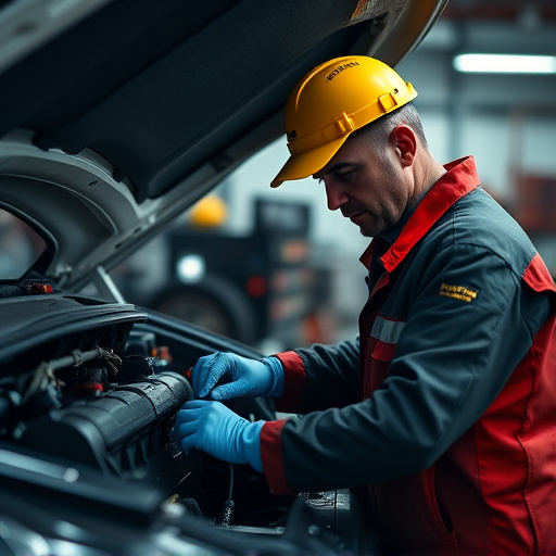 auto technician working