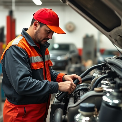 auto technician working