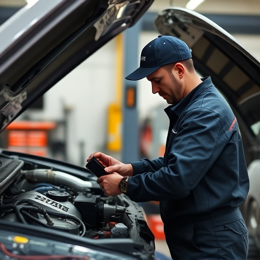 auto technician working