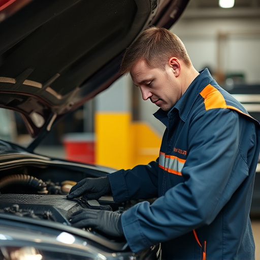 auto technician working