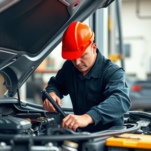auto technician working