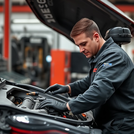 auto technician working