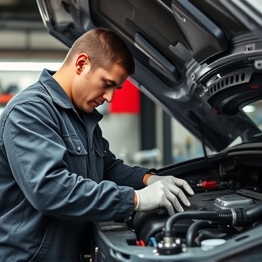 auto technician working