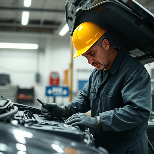 auto technician working