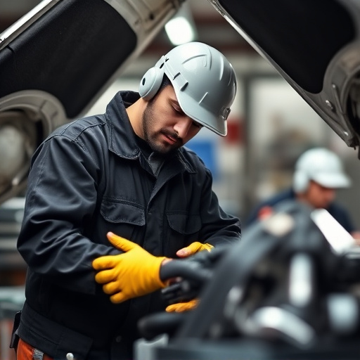 auto technician working